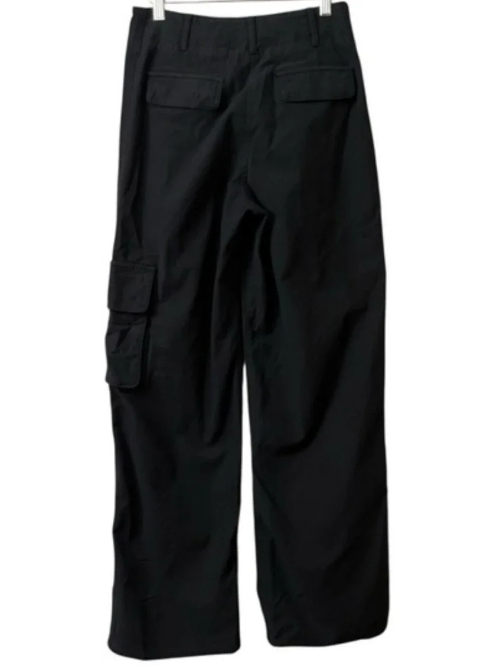 Aritzia WILFRED FREE Picture Cargo Pant Black Wide Leg Sz 0